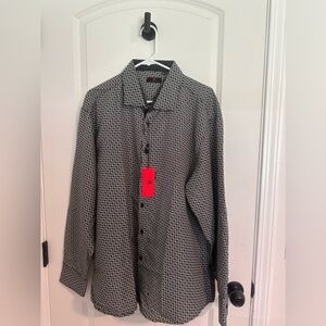 BC Collection men's button down geometric print new with tags sz xl